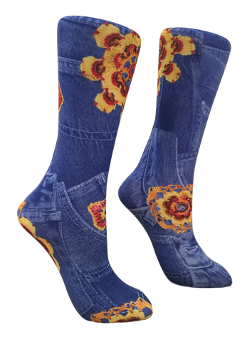 Soxtrot Knee High - Happy Denim
