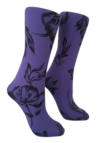 Soxtrot Knee High - Floral Etching