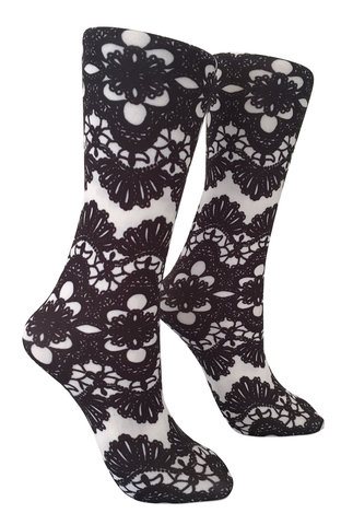 Soxtrot Knee High - Senorita White